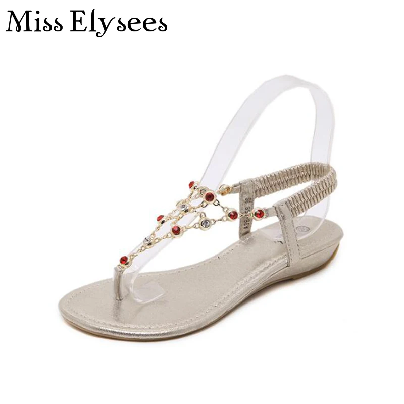 Клин Сандалии Женщин Серебро Золото Модные Женские 2017 Туфли Летние Женщины