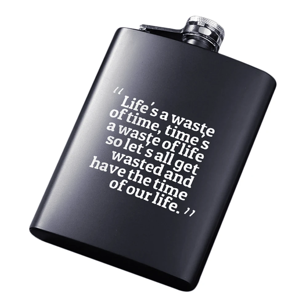 8oz Men Funny Letter Print Stainless Steel Hip Flask Whiskey Alcohol Container Leak Proof Useful | Дом и сад