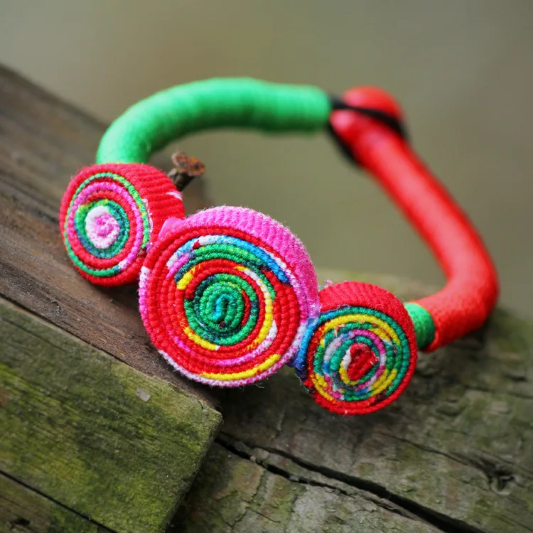 Lily's Wholesale Chinese style cloth Bracelet original folk handmade bangle NO.2089 | Украшения и аксессуары