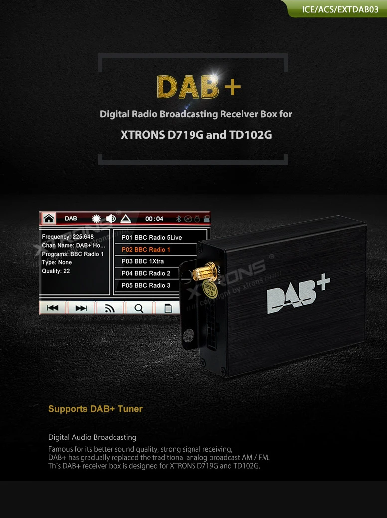 DAB+ цифровой РАДИОВЕЩАТЕЛЬНЫЙ приемник для D719G и TD102G с DAB+ антенна