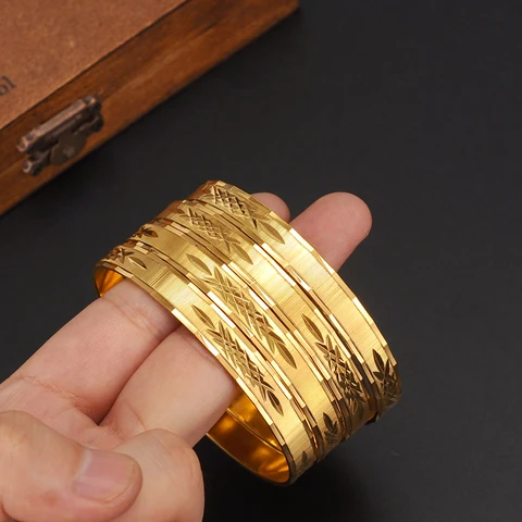 Женский золотистый браслет невесты Дубая Эфиопский свадебный браслет африканская Арабская бижутерия подарок