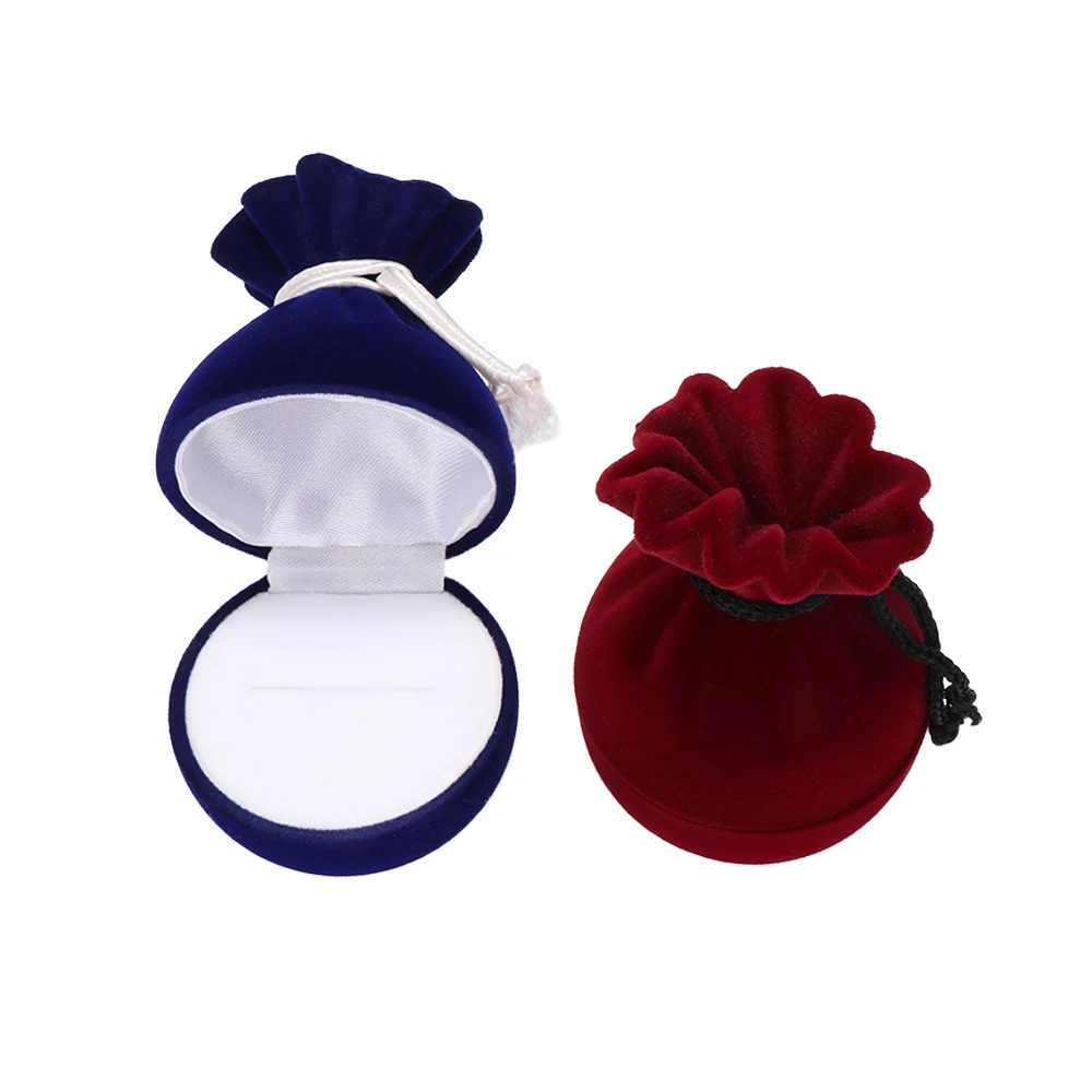 

Креативный Бархатный Чехол в форме граната с d-образным кольцом и сережками, чехол для подарка, держатель для ювелирных изделий в форме чехл...