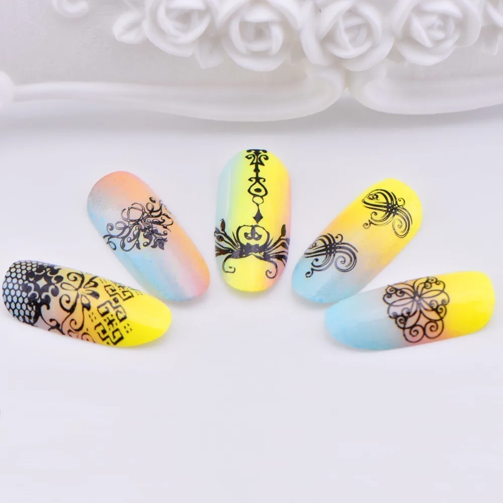 Beautybigbang 6*12 см пластины для стемпинга ногтей кружевные цветы ветки геометрическое