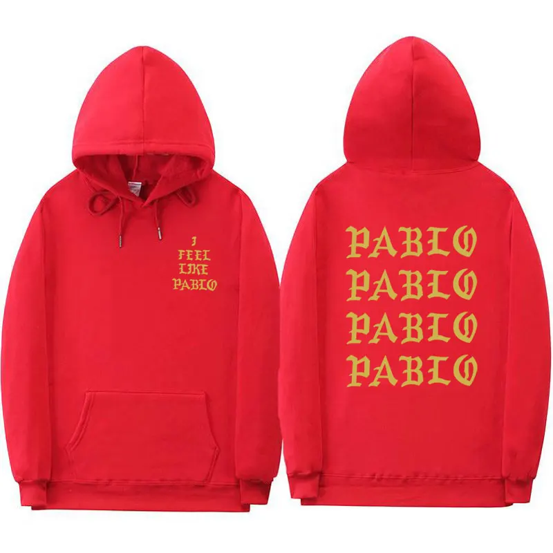 Red XMS108 Толстовки для женщин I Feel Like Pablo hoody Дамский пуловер Kanye West толстовка с капюшоном уличная Женская толстовка Пабло розовая толстовка - Цвет: Red XMS108