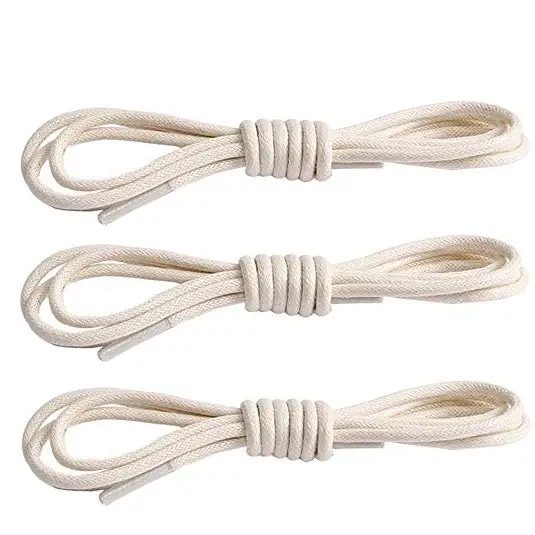 Beige AHKUCI по 3 предмета в комплекте хлопковый, вощеный шнурки Оксфорд шнурки для обуви Martin шнурки платье шнурки 80 см 100 см 120 см 140 см - Color: Beige