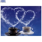 Алмазная вышивка сделай сам, чашка кофе, любовь, алмазная живопись, круглые квадратные камни, Алмазная мозаика, распродажа, картины стразы, подарок на любовь