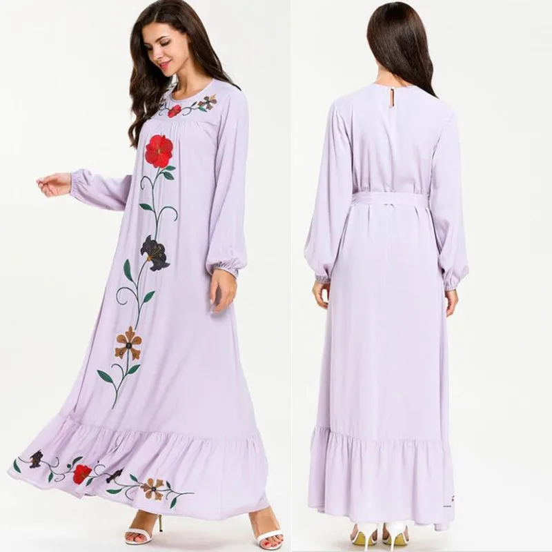Платье кафтань в Дубае абайя Турцией мусульманский хиджаб Caftan Marocain Qatar ОАЭ Ramadan