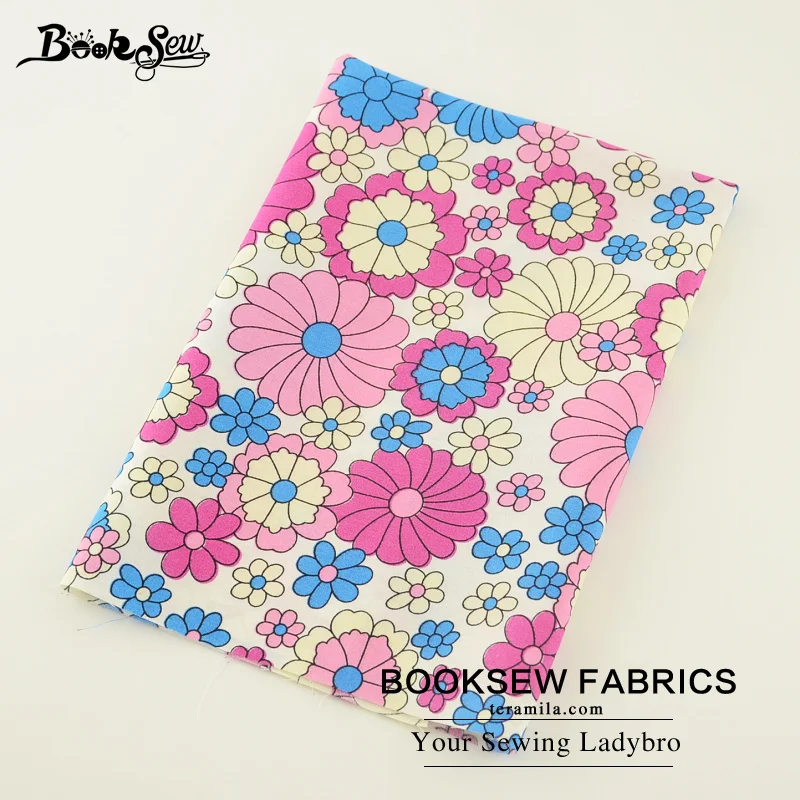 Booksew 100% хлопок поплин Ткань цветок Дизайн мягкие Текстиль для дома Вышивание tildas