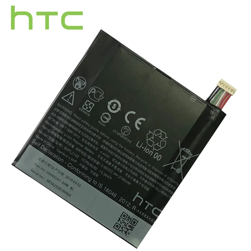 

HTC Original BOPL2100 литий-ионный полимерный аккумулятор высокой емкости для HTC Butterfly 3 HTV31 B830X B0PL2100 2700 мАч