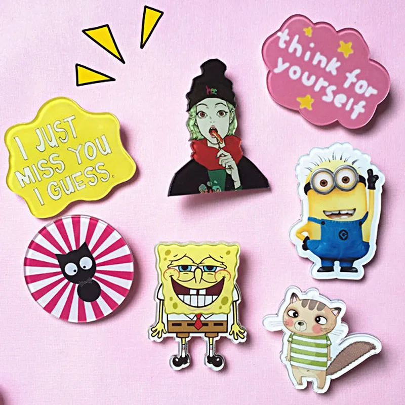 1 предмет Harajuku Стиль акрил Булавки знак для иконы мультфильмов Костюмы и Рюкзак