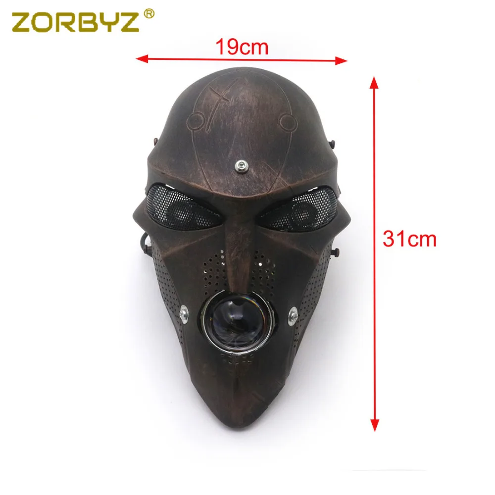 Головной фонарь ZORBYZ с черепом для мотоцикла медный светодиодный головной