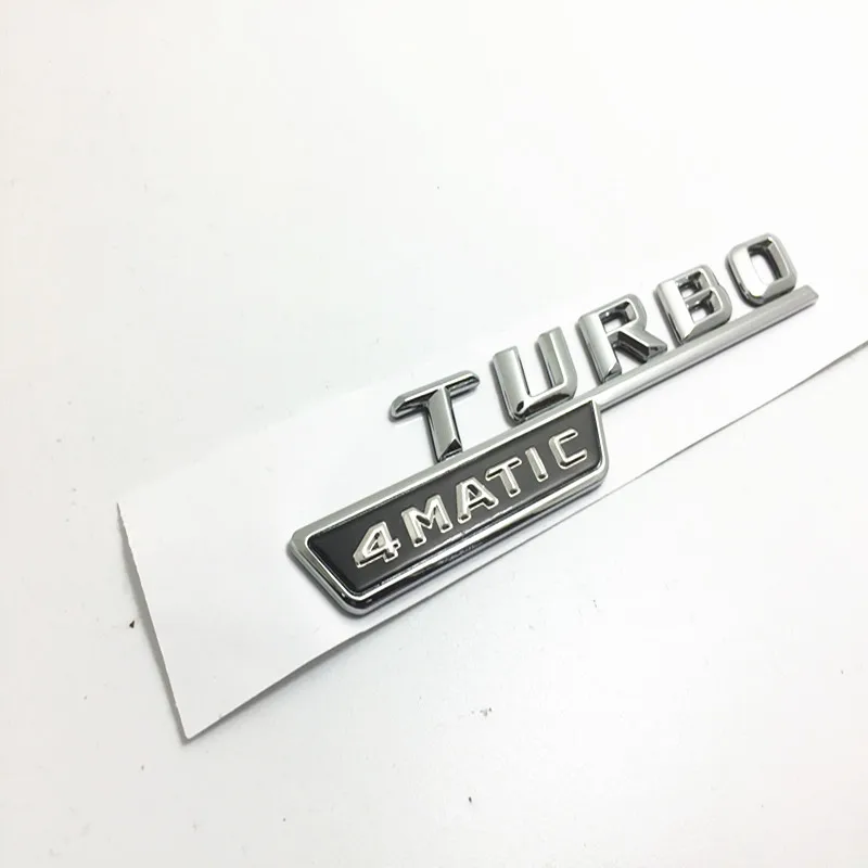 Хромированная наклейка 4matic для Mercedes Benz с логотипом Turbo эмблема автомобиля