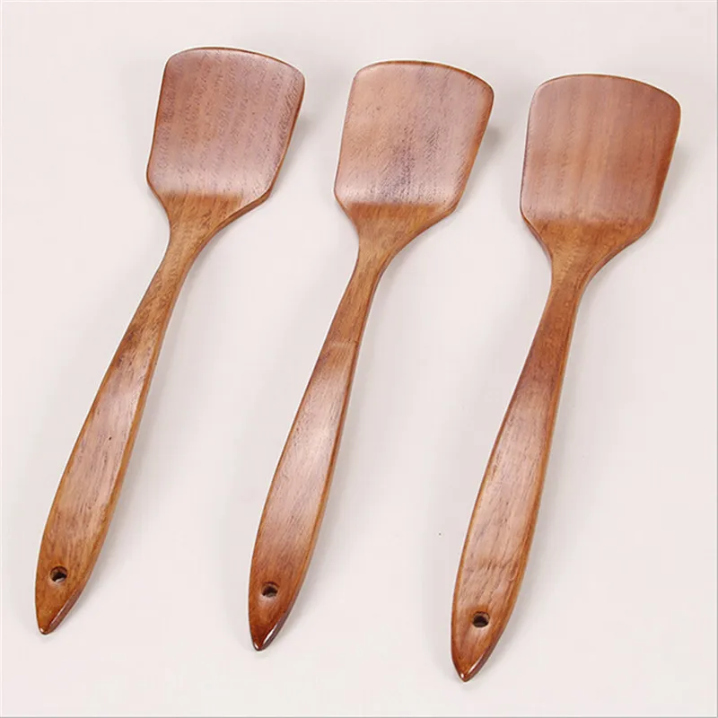 

Solid Wood Spoons Spatula Chef Kitchen Utensils Cooking Health Long-handled Nonstick Special Wooden Shovel Cooking Tools