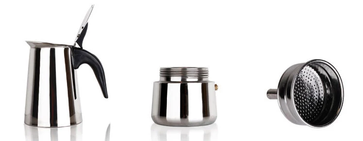Нержавеющая Moka Эспрессо кофеварка Mocha итальянский топ Moka Cafeteira Cottura Filtro латте плита фильтр кофейник Перколятор