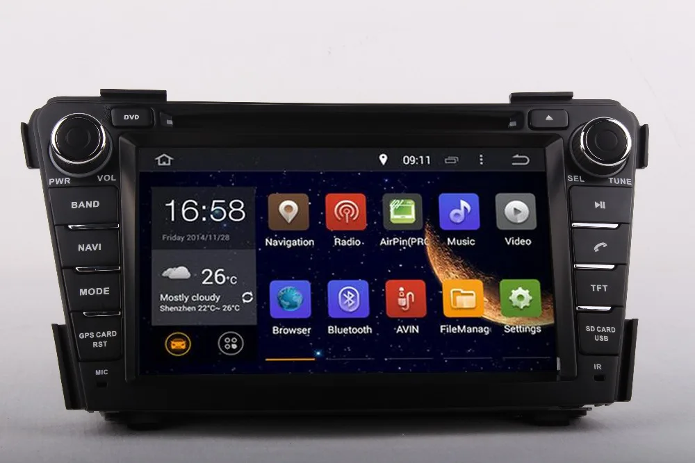 Оперативная память 2 Гб HD Android 9,0 Fit hyundai i40 2011 2012 2013 2012- автомобильный dvd-плеер Мультимедиа Навигация gps NAVI Радио Аудио