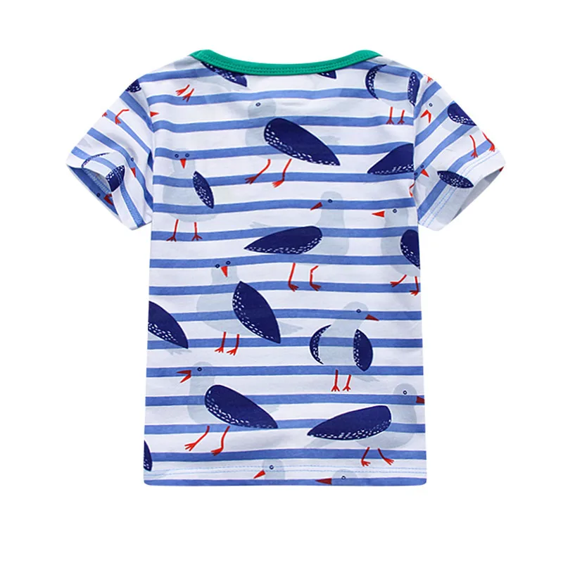 Jumping meters new striped short sleeves summer t shirts for kids baby boys girls style clothes with printed some stars tops |
