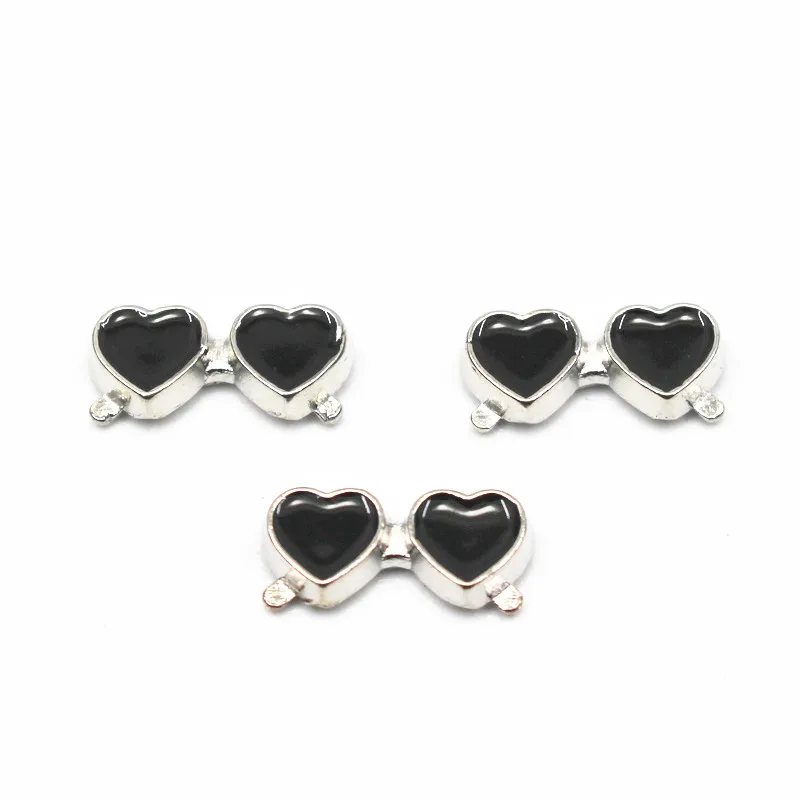 Горячая Распродажа 10 шт./лот металлические серебряные эмалированные очки