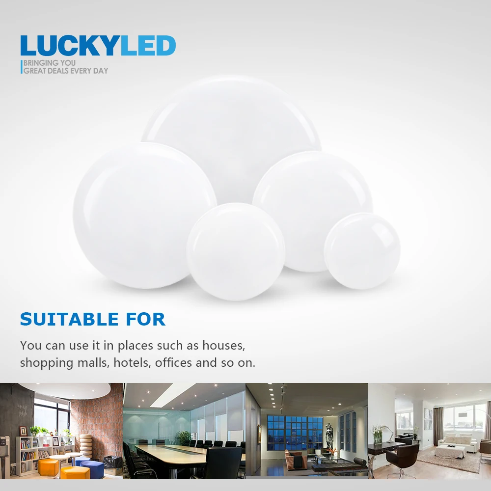 LUCKYLED-lámparas de techo modernas para sala de estar, lámparas de habitación Led acrílicas para Baño