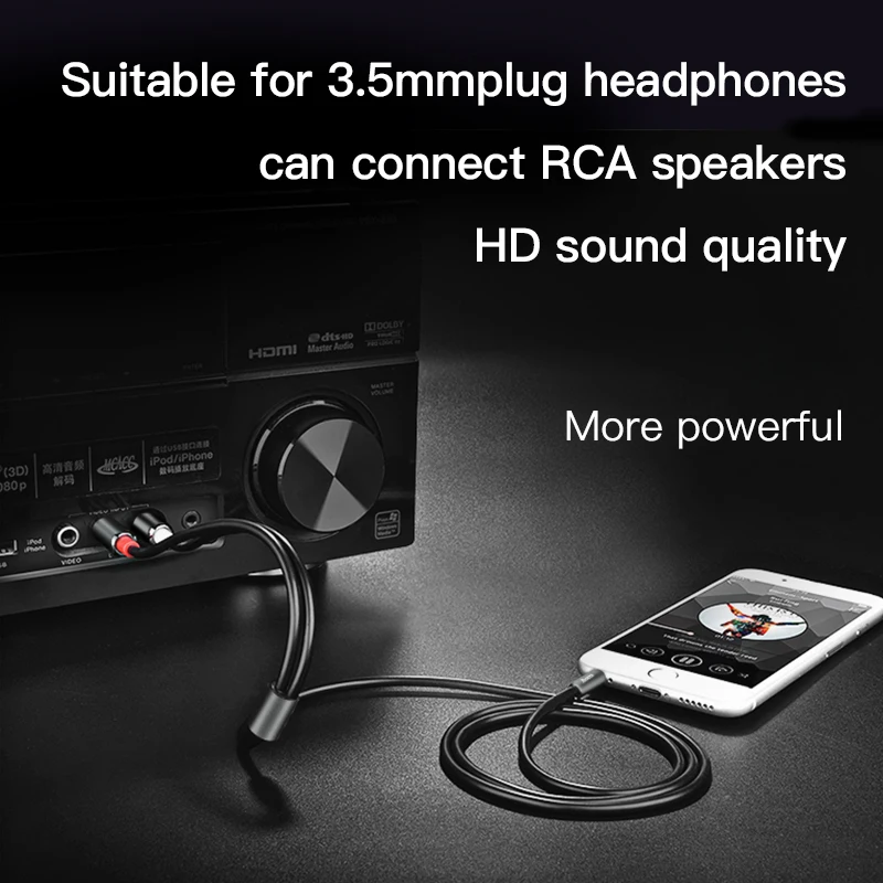 Аудиокабель HOCO RCA КАБЕЛЬ 2RCA на 3 5 аудиокабель мм AUX кабель для DJ усилителей