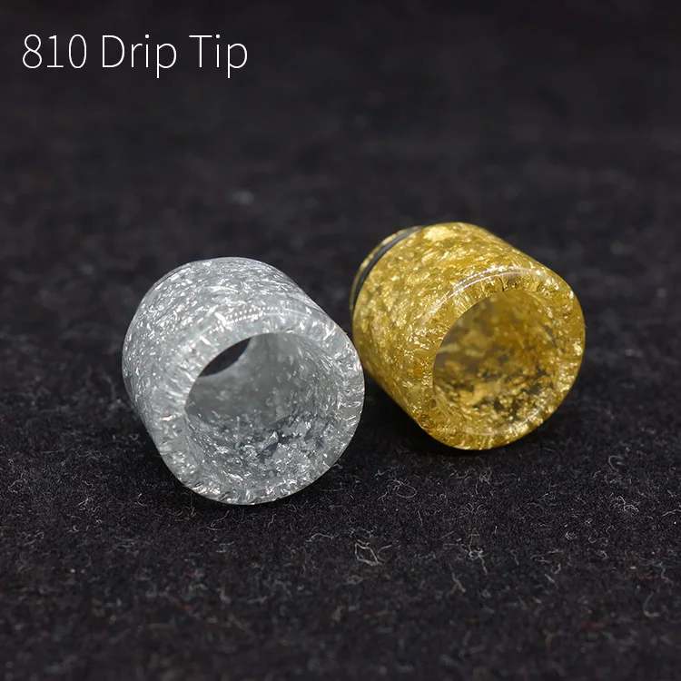 1 шт. Смола 810 золотые капельные наконечники для rda rta атомайзер bling Блестящий