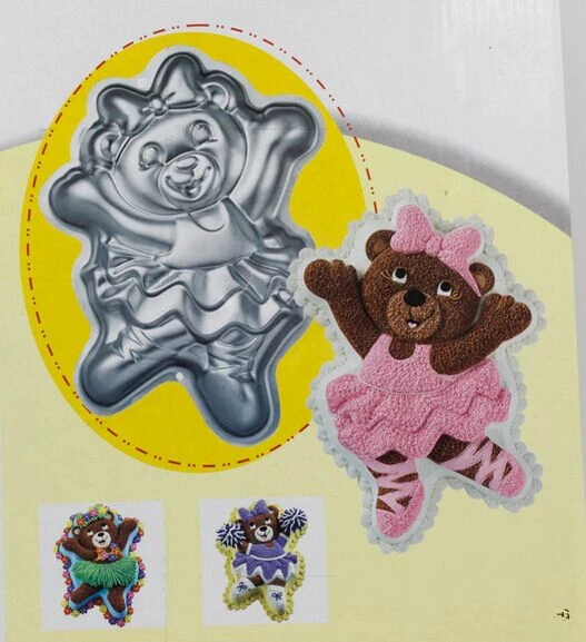 Fondant торт дизайн мультфильм Креативный милый Танцующий медведь антипригарный