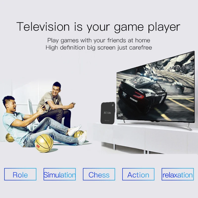 M16 Lite Android Smart Tv Box Emmc Rom телеприставка 4K 3D H.265 Wifi медиаплеер ТВ приемник Us
