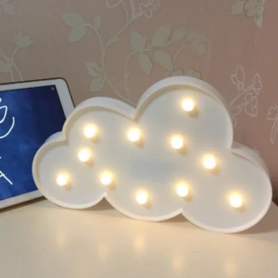White Cloud Светодиодный ночник, светильник в виде животного, 3D лампа, детский подарок, светильник в виде фламинго, звезда, Ночной светильник, украшение стола, детский домашний декор - Цвет: White Cloud