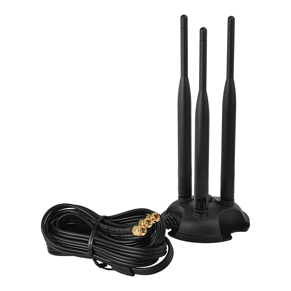 Eightwood Двухдиапазонная WiFi 2,4 ГГц 5,8 ГГц RP-SMA антенна(три антенны) для WiFi беспроводной маршрутизатор шлюз PCI Express сетевая карта