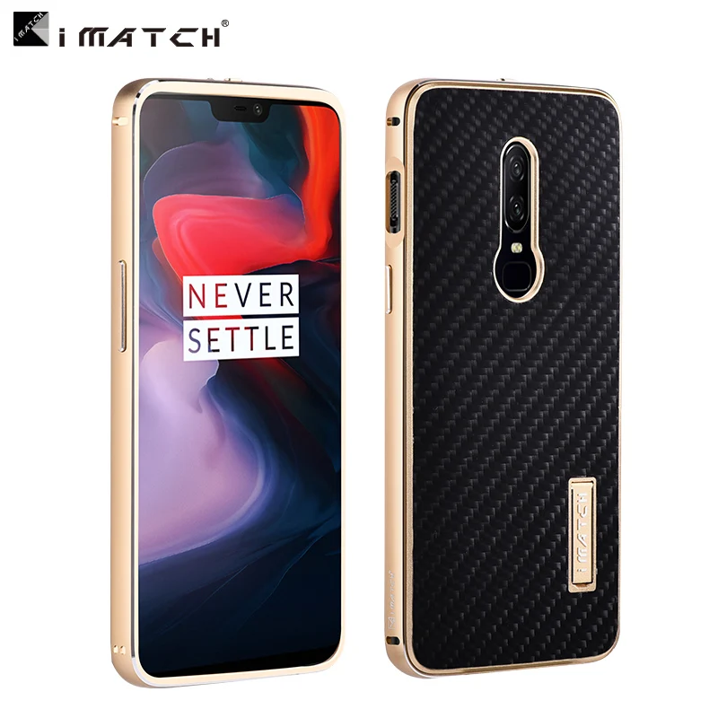 Роскошный чехол для Oneplus 6 из настоящего углеродного волокна, изысканный алюминий, металлический каркас, чехол для сотового телефона Oneplus 6