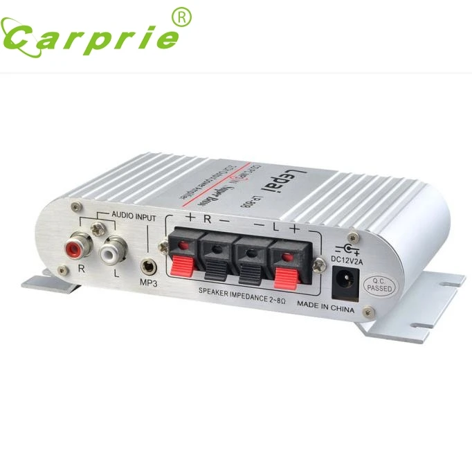 Новое поступление мини Hi-Fi стерео аудио усилитель 12V 20W X2 амплитудно-модулируемый сигнал усилитель для домашнего автомобиля SL