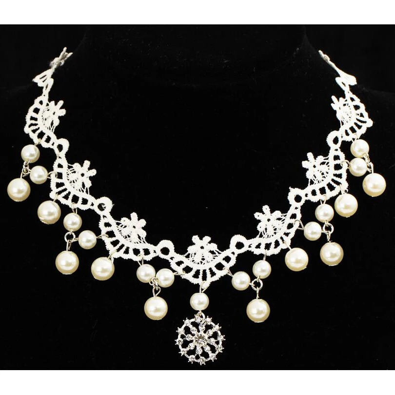 Винтажная Свадебная жемчужная кружевная лента для волос украшения свадебный