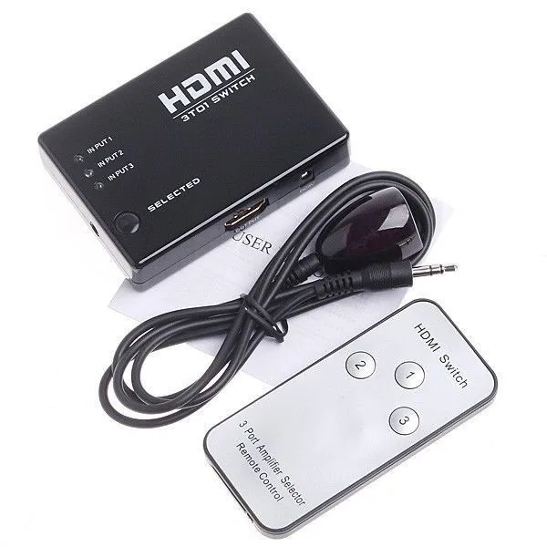 1080P 3 порта видео HDMI коммутатор с ИК-пультом дистанционного управления для PS4 PS3 HD tv