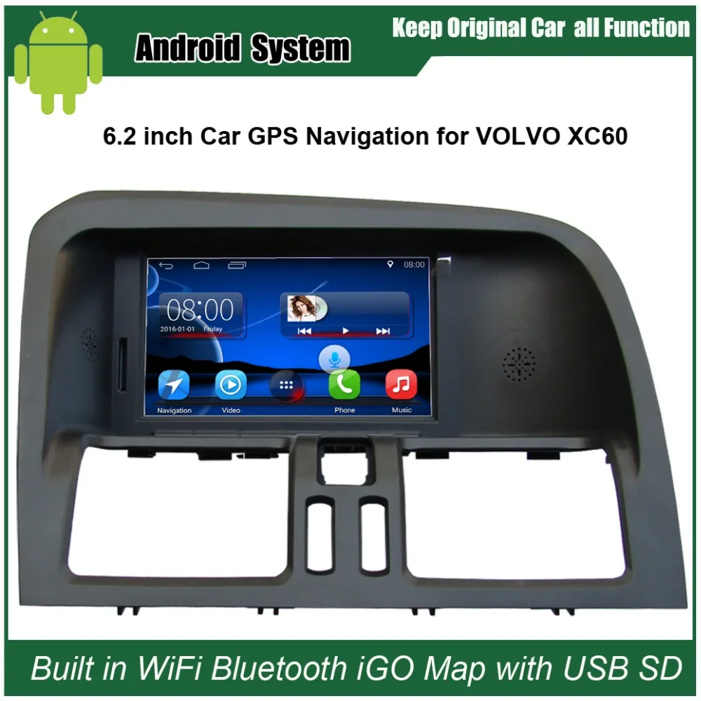 6,2 дюймов Android 7,1 Автомобильный gps навигатор для VOLVO XC60 Автомобильный видео плеер WiFi Bluetooth зеркало-Ссылка обновленная Оригинальная Автомобильная Радио