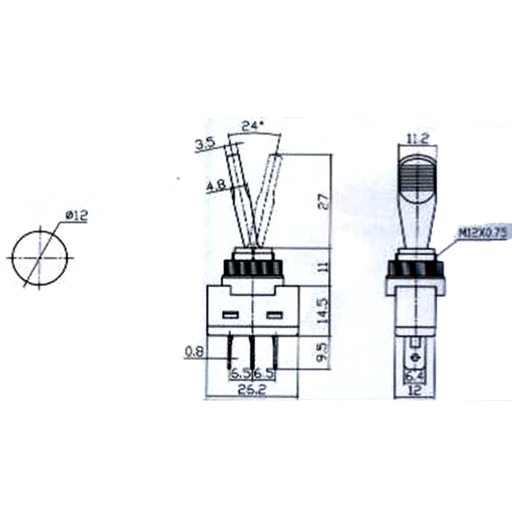 1 шт. DC12V 20A автомобильной тумблер 3 Pin ВКЛ ВЫКЛ с лампа синего зеленого красного