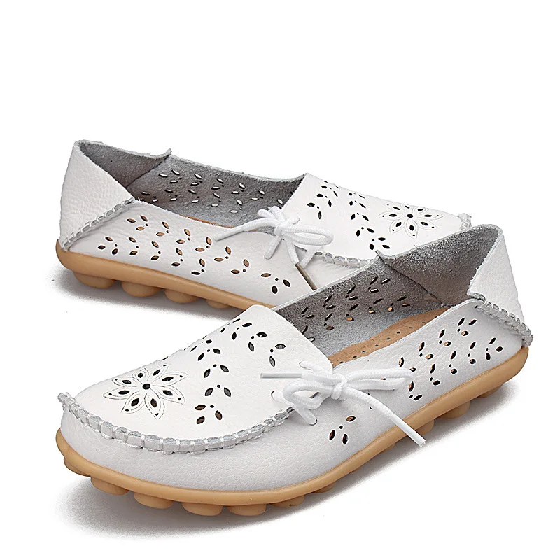 

Foreign trade explosions ladies flat shoes casual leather hollow breathable shoes casual shoes large size 35-43 Sneakers Women