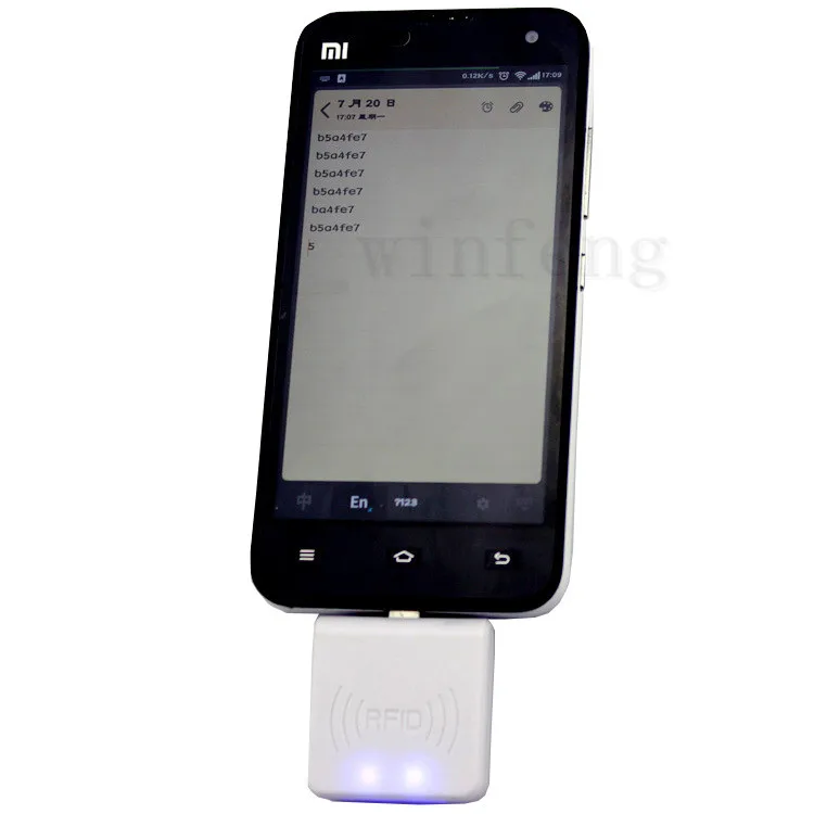 Портативный мини USB 13 56 МГц RFID IC кардридер Win8/Android/OTG Поддержка Android Бесконтактный