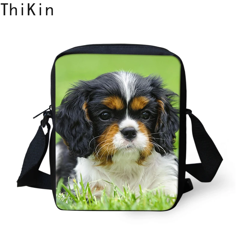 THIKIN Симпатичные 3D спаниель Собака печати сумки через плечо для девочек мини