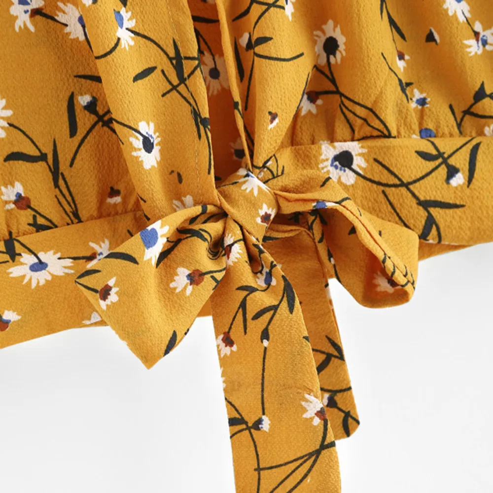 Женский топ с завязками на спине повседневный укороченный без рукавов v образным