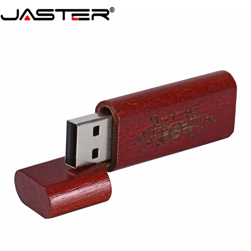 Деревянный USB флеш накопитель JASTER флешка с деревянными чипами 4 ГБ 8 16 32 свадебный