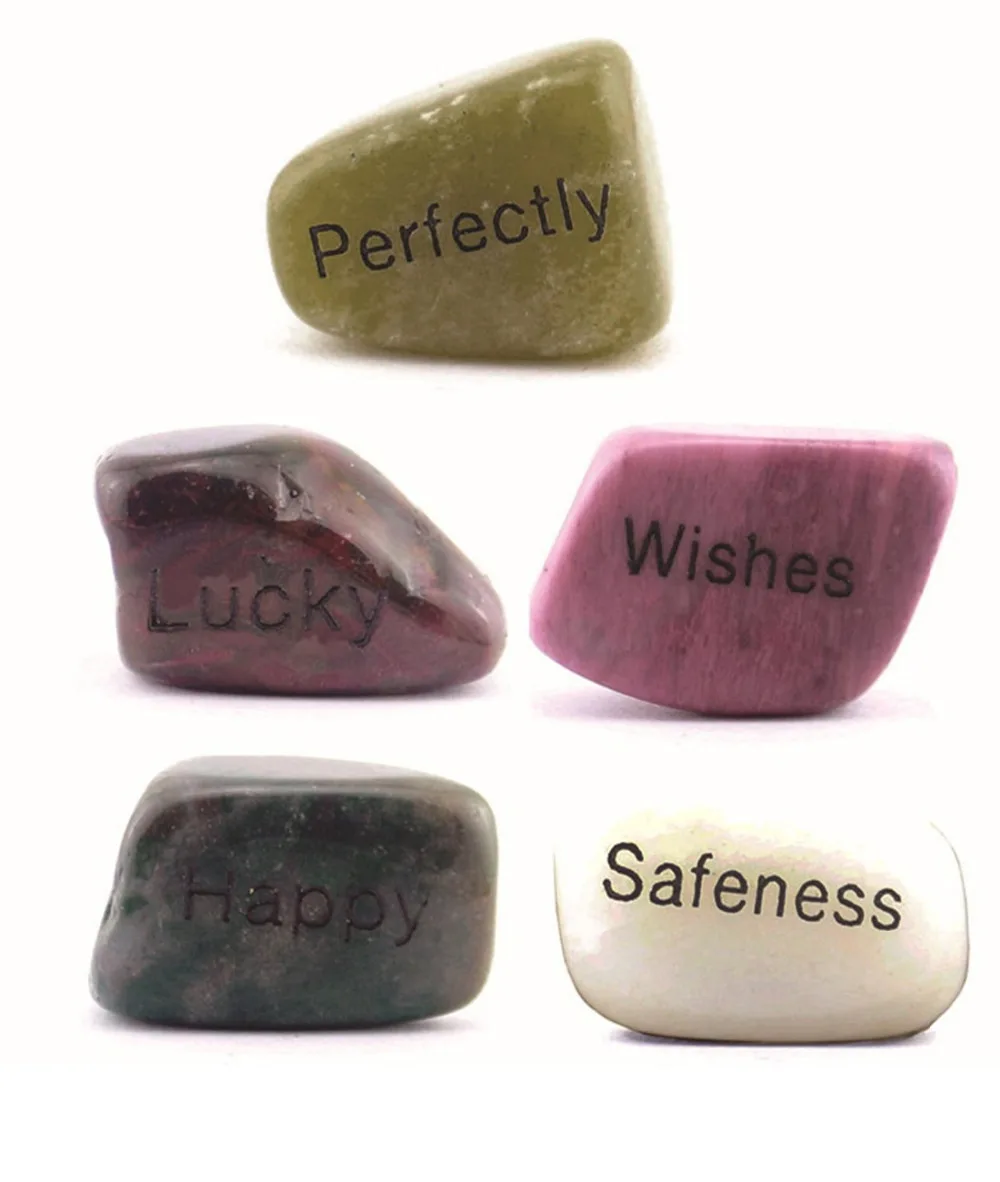 

Набор из 5 натуральных полированных кристаллов Healing Energy Lucky Stone W2065