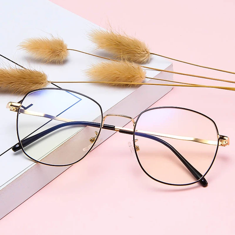 Новая Квадратная Металлическая оправа для очков в стиле ретро декоративные очки