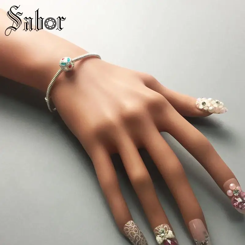 jewellery DIY Beads Green &amp Red Ethnic 2020 silver colour jewelry Gift Women Men Boy Girl Fit Bracelets Necklace Choker mens | Украшения