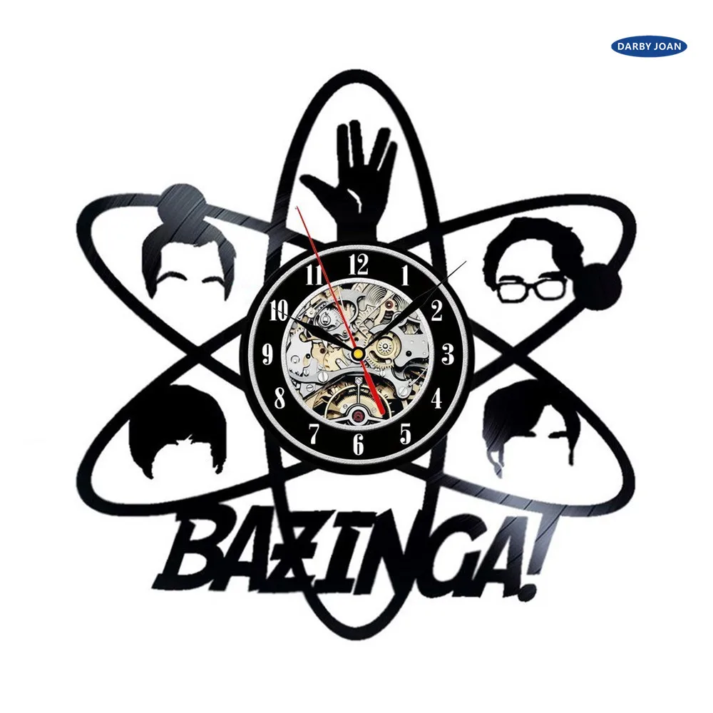 Виниловые часы Bazinga рождественский подарок для фанатов теории Большого взрыва la