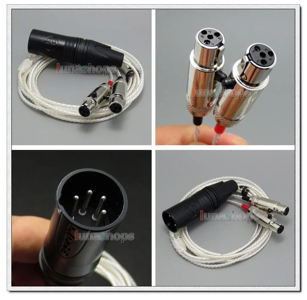 

4 Pin Male XLR PCOCC + Silver Plated Cable Light weight Cord for Audeze LCD-3 LCD-2 LCD-X LCD-XC LCD-4z LCD-MX4 LCD-GX LN004723