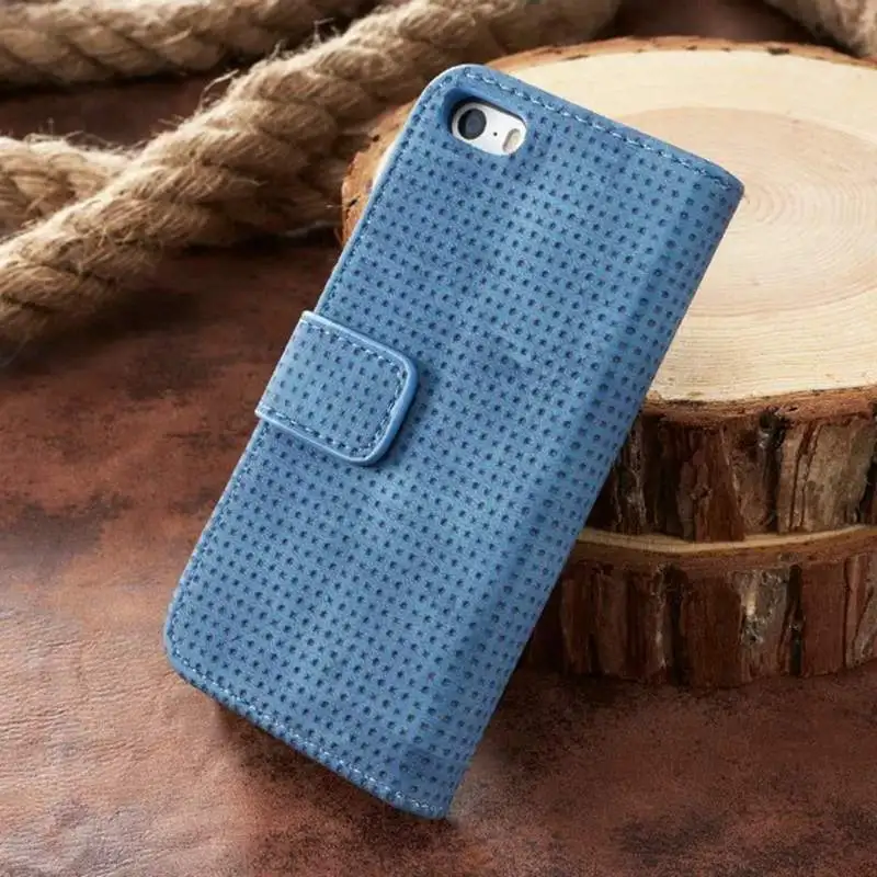 Сетки Бумажник кожаный чехол для Apple IPhone 5 5S дышащий защитный чехол Коке для айфон 5 SE флип чехол с отделения для карточек