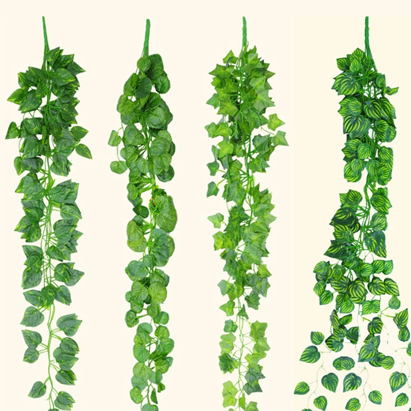 

1pcs 90cm Artificial Ivy Leaf Artificial Plants Green Garland Plants Vine Fake Foliage Home Decoration Wedding Party Decoration