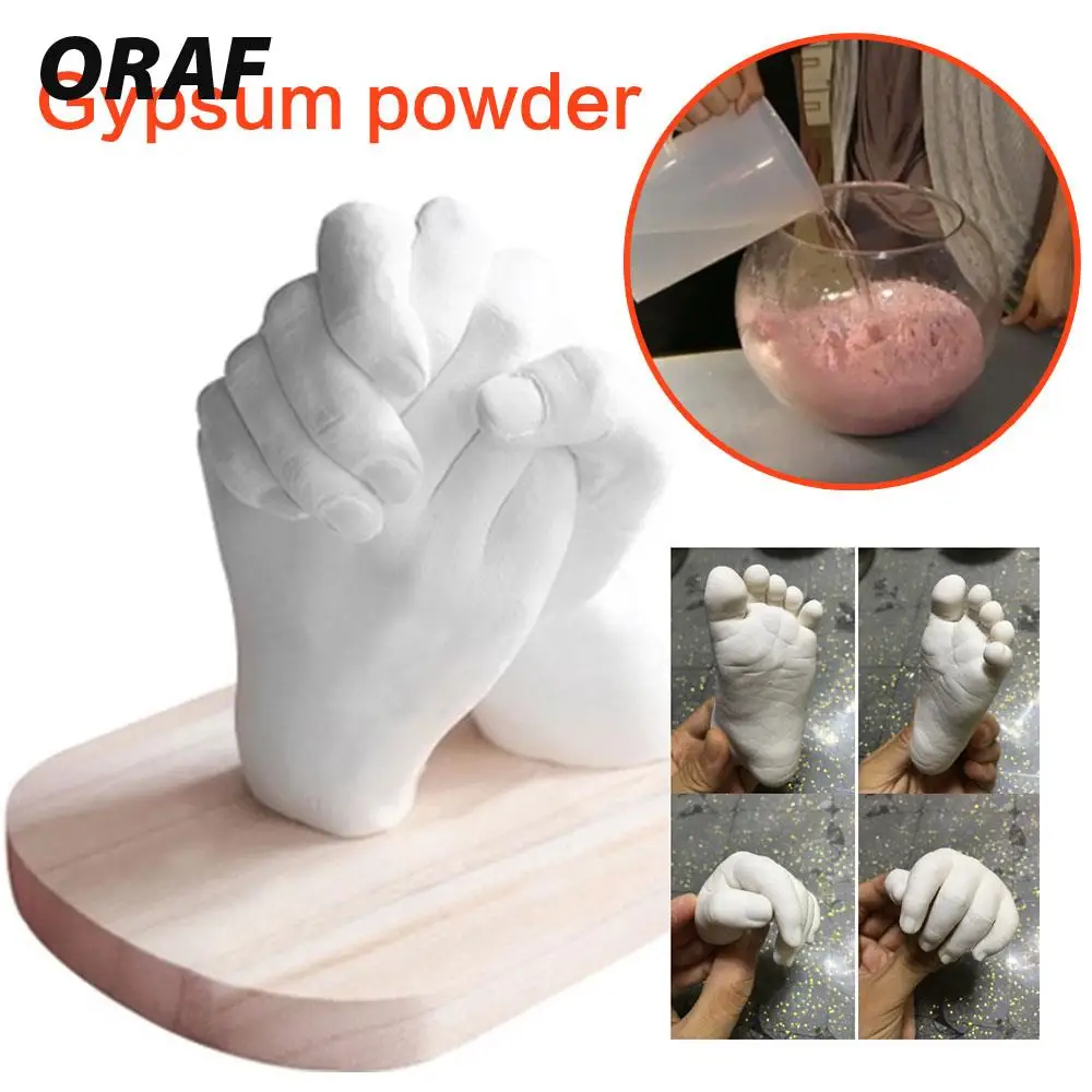 Любовь DIY Ручная форма белая пара Красивая клонирование порошок модель руки ноги Мода 3D грязь на руках гипсовый порошок