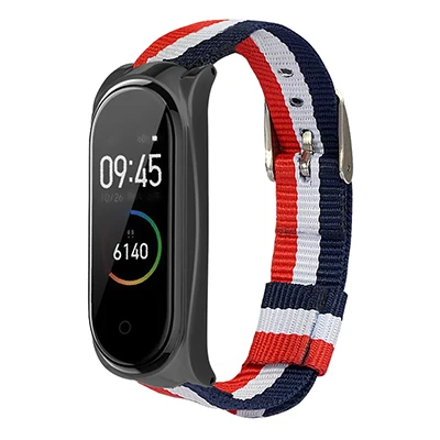 three strap black Vorke VKS5 нейлоновый ремешок для часов Miband4 Замена для Xiaomi Band 4 браслет для Miband 3 ремешок на запястье - Цвет: three strap black