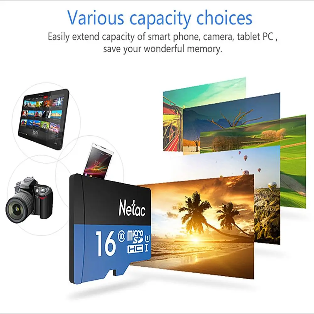 Netac P500 класс 10 16 ГБ 32 64 Гб 128 Micro SD карта TF памяти флэш-память для смартфона |