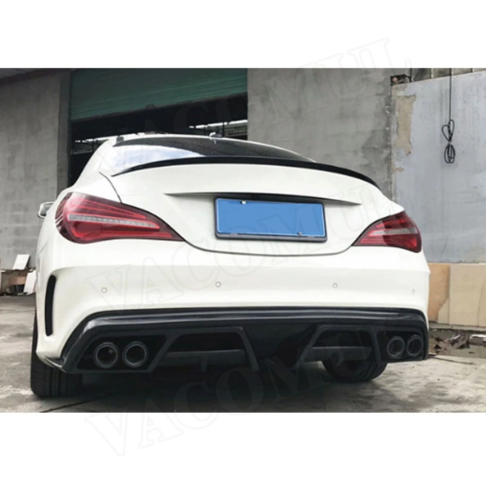 CLA класс углеродного волокна диффузор, губа на задний бампер для Mercedes Benz W117 CLA180 CLA200 CLA250 CLA260 CLA45 2013- P Стиль
